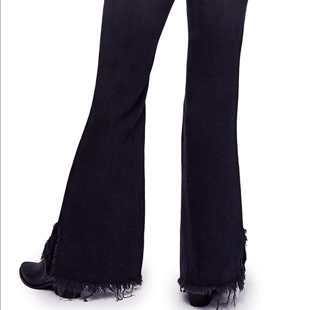 Free People Womens Denim Frayed Flare Jeans 25